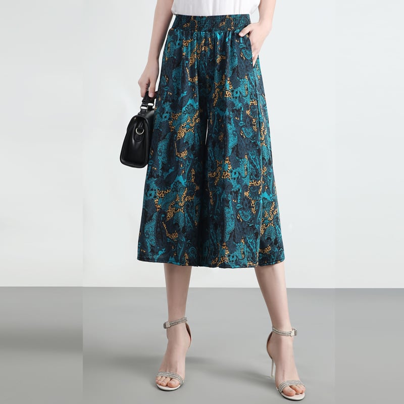 ❤️❤️【M-5XL】2026 Noi pantaloni largi imprimați cu talie înaltă