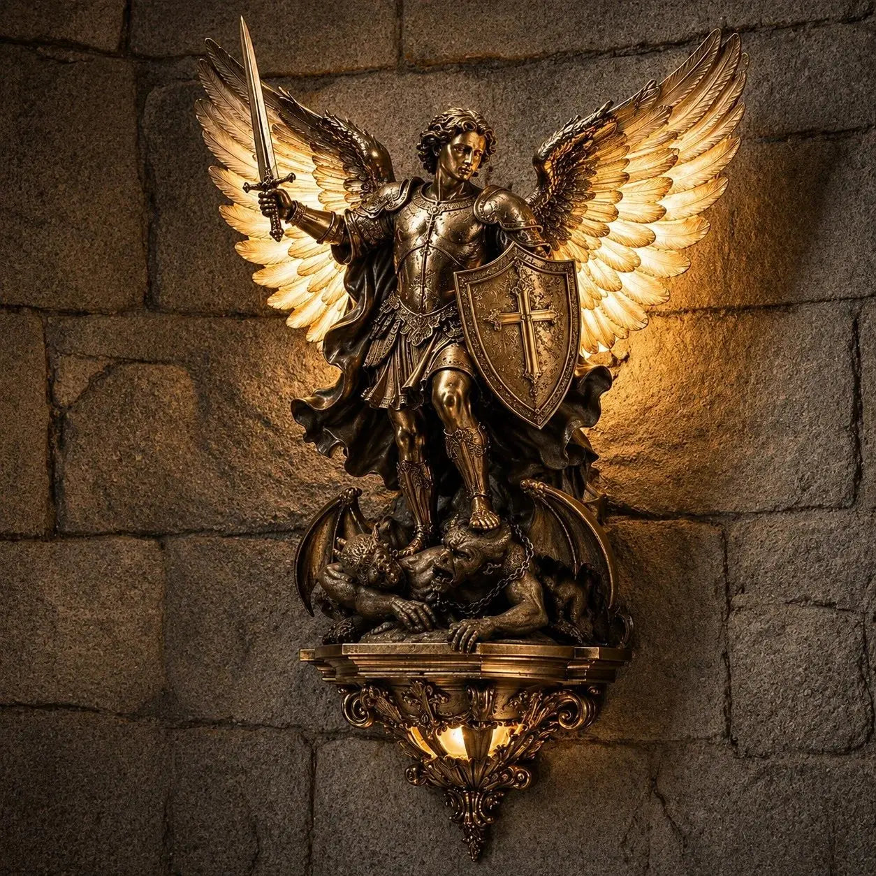 1 bucată 169 leił🕊️Lampa de perete „Îngerul Păzitor Sfântul Mihail”✨