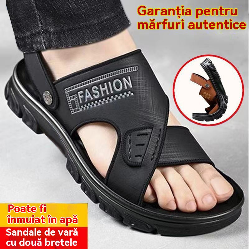 🔥Mega lichidare – 1+1 gratis, profitați înainte de epuizare🔥【38-47】Sandale de plajă din piele cu talpă groasă pentru bărbați