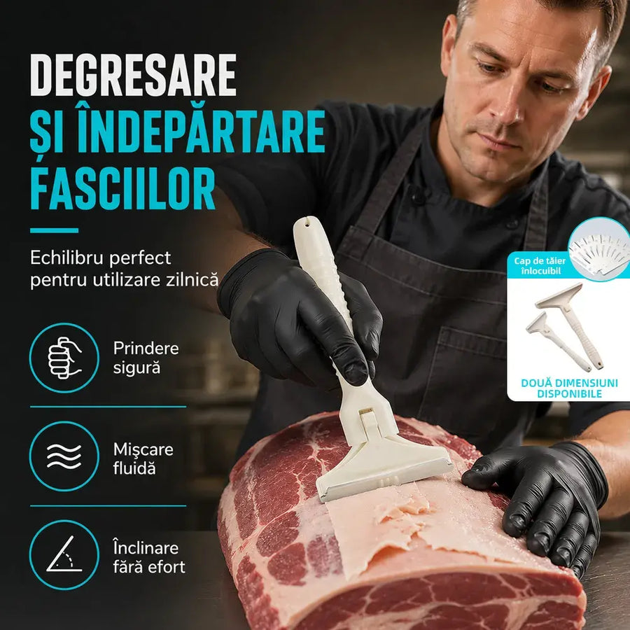 Aparat Profesional pentru Curățat Păr de Porc, Copite și Piele – Cuțit Ultra-Ascuțit din Oțel Inoxidabil, Design cu Clip și Schimbare Rapidă Lame (Set 2 Mânere + 20 Lame) 🔪🐖✨