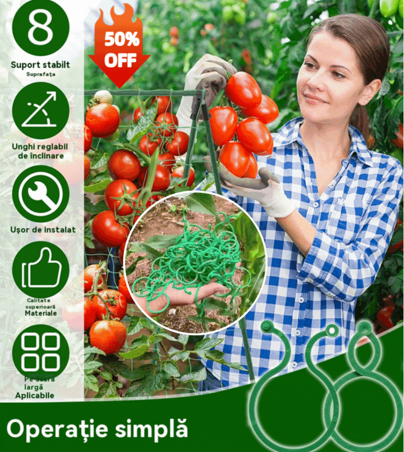 🍇【500/1000/1500/2000 bucăți】🌱Cleme fixe cu cataramă în formă de 8, potrivite pentru plante cățărătoare, grădini/grădini de legume/livezi, legături pentru viță de vie