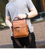 👜 Geantă De Modă Casual Din Piele De Vacă Pentru Bărbați