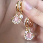 ✨【50%OFF】💖【Cumpărați 1, primiți 1 gratuit】Cat Eye Ginkgo Leaf Stud Cercei