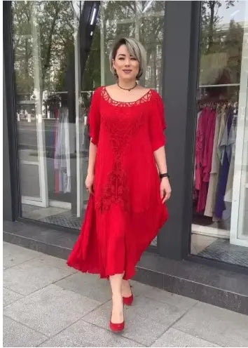 👗 Rochie pentru femei din dantelă, model nou 2026, mărime mare, croială lejeră