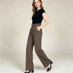 💟【49% OFF】【M-4XL】🔥🔥Pantaloni drepți noi de înaltă calitate, pantaloni casual de îmbrăcăminte exterioară de vară, pantaloni simpli subțiri cu talie înaltă