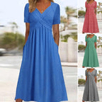 🔥【Reducere de 50% · Plată la livrare】👗【S-3XL】Rochii casual simple, modă, unicolor