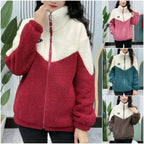 🔥🐏【M-4XL】Jachetă de iarnă fleece, jachetă de bumbac, geacă de bumbac îngroșată din lână de miel, jachetă caldă