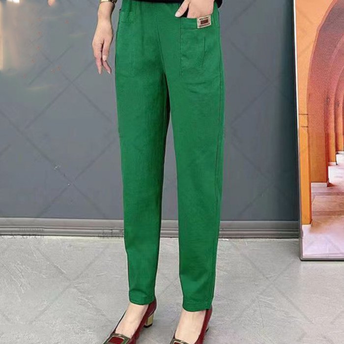 🔥【30%OFF！Livrare gratuită】🔥【M-6XL】🍃Pantaloni casual elastici respirabili cu talie înaltă pentru femei de vară