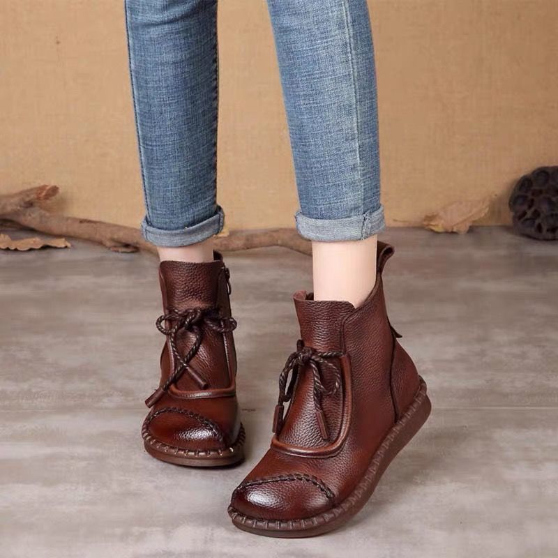 【35-40】👢2026 Cizme de damă în stil retro din piele moale de toamnă devreme
