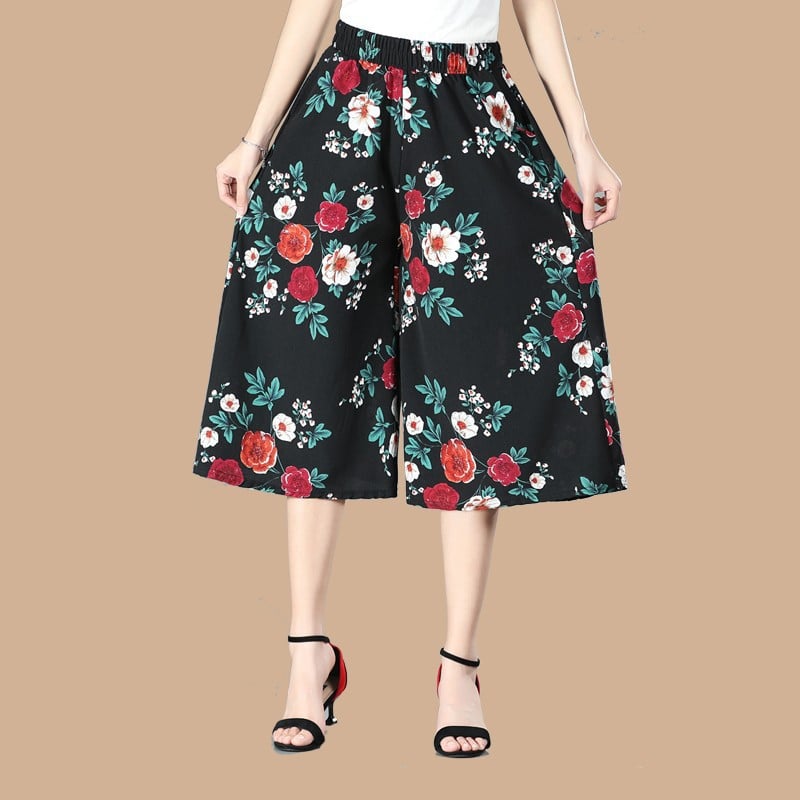 ❤️❤️【M-5XL】2026 Noi pantaloni largi imprimați cu talie înaltă