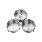 Formă din Oțel Inoxidabil pentru Ouă Ochiuri și Poșate – Set 3 Cavități cu Formă de Inimă / Cerc, Ideală pentru Micul Dejun, Budinci și Tarte 🍳🍳🍳