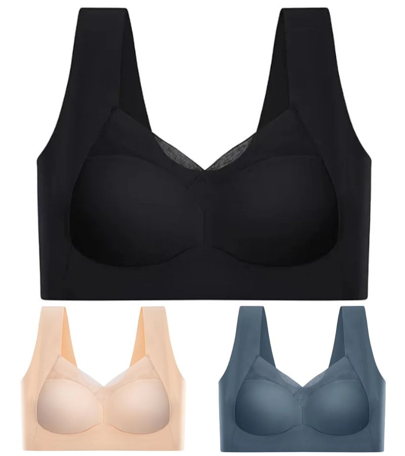 🎁💖【Cumpără 1 și primești 2 gratuit】【L–6XL】Sutien push-up fără cusături – calitate înaltă, sexy și la modă, previne căderea ✨🔥