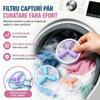 🌀6 bucăți✨ Filtru plutitor pentru mașina de spălat – Reține scame, fire de păr și păr de animale de companie la fiecare spălare 🧺
