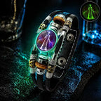🌙 Brățară din piele cu semne zodiacale luminescente – împletitură în 3 straturi, lungime reglabilă, unisex 💫✨
