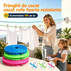💥【3 bucăți】🔗 Uscător de rufe antiderapant și rezistent la vânt 👕 Evită haosul provocat de vânt la uscarea rufelor 🌬️