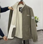 【XS-3XL】 Bărbați casual casual cald toamna și iarna gros catifea fleece plus dimensiunea bărbați sacou