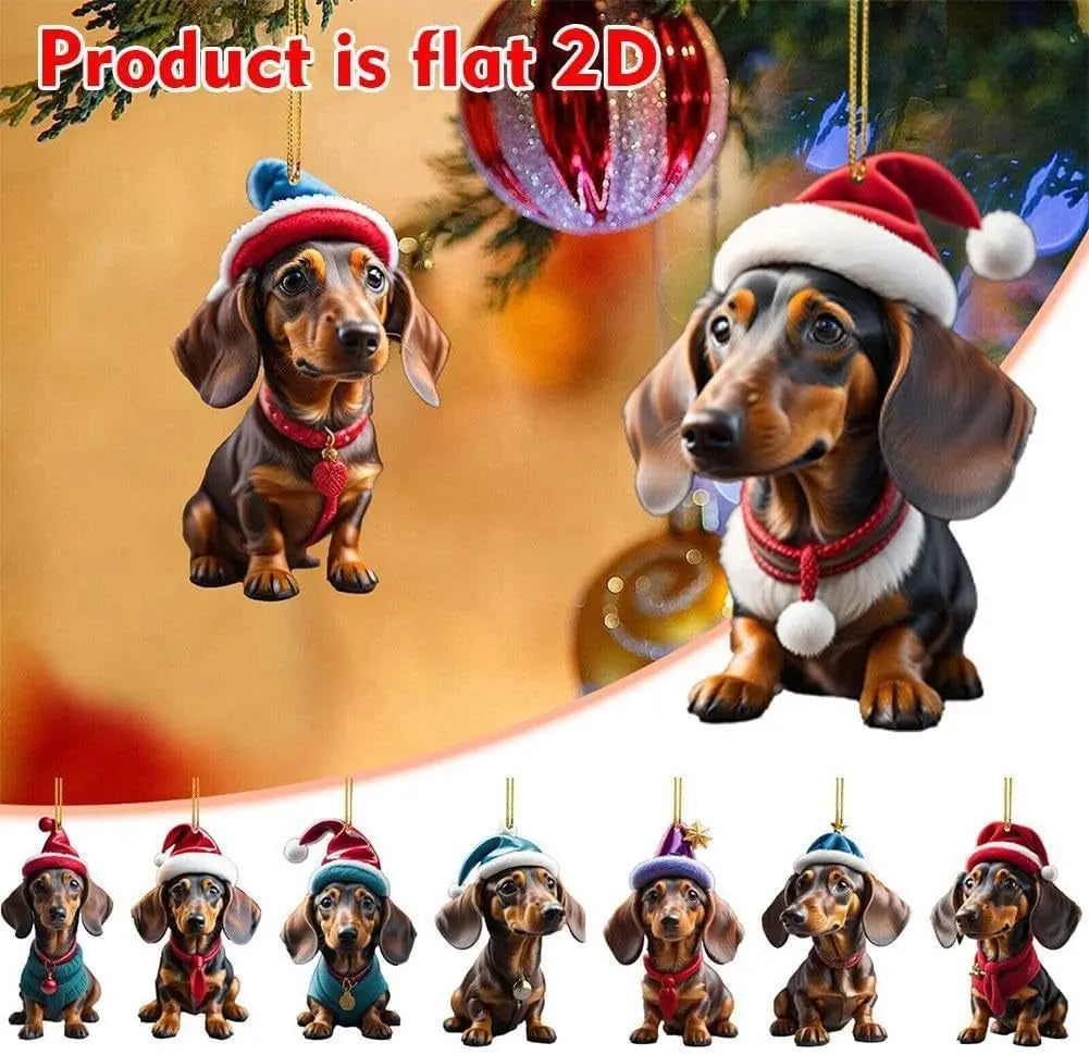 🎄【9 bucăți】😻 Ornamente pentru pomul de Crăciun Puppy. accesorii pentru catelus