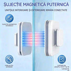 ⚡ Ștergător magnetic de geamuri: suprafață de curățare cu 30 % mai mare. Bureți dubli de curățare + spatulă: rezultate perfecte dintr-o singură trecere! 🧊🌀