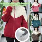 🔥🐏【M-4XL】Jachetă de iarnă fleece, jachetă de bumbac, geacă de bumbac îngroșată din lână de miel, jachetă caldă