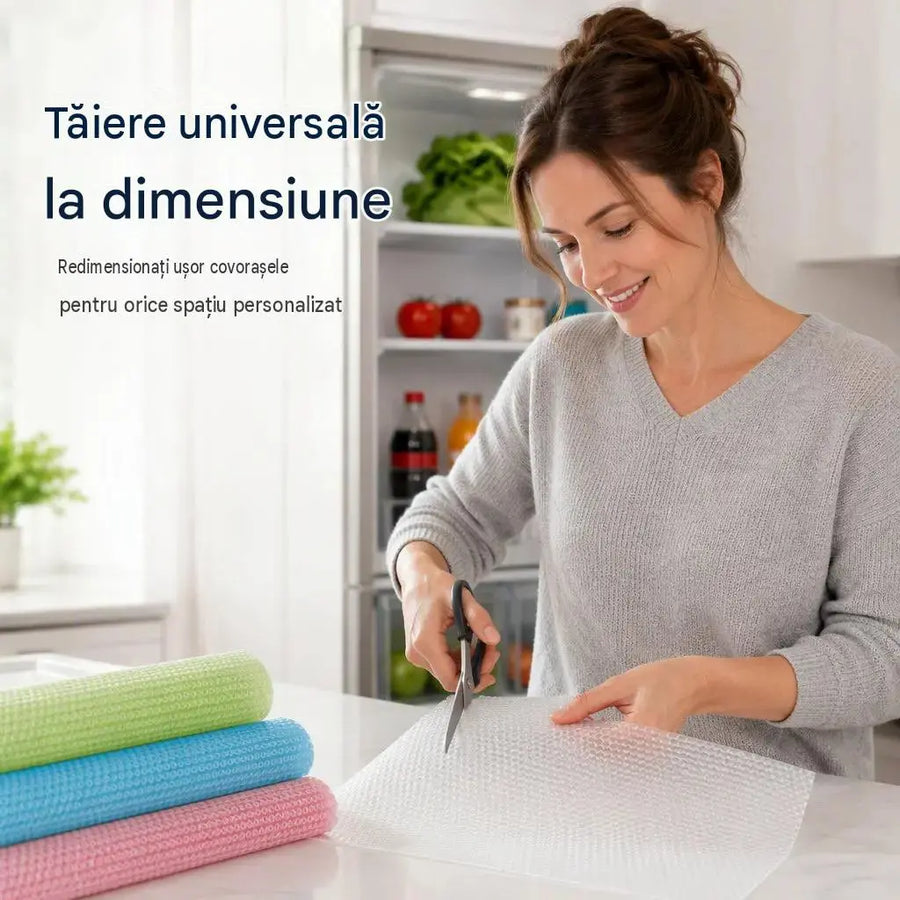8 bucăți la 119 lei‑🧊🛡️ Protecții impermeabile pentru rafturile frigiderului — Antiderapante, ușor de curățat și adecvate pentru contactul cu alimente — Menține rafturile ordonate și proaspete ✨