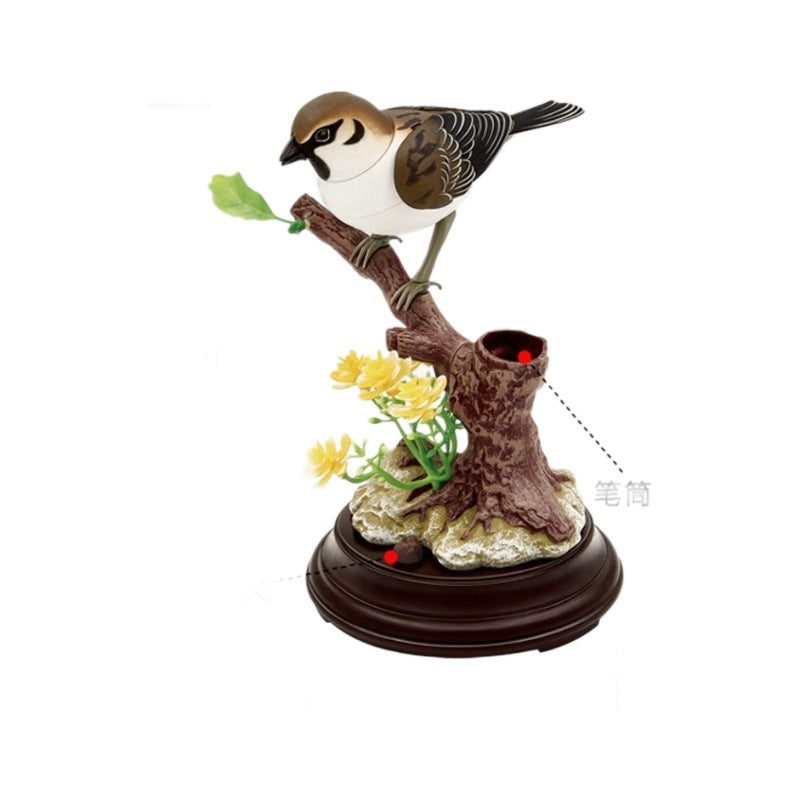 🦜🐦Simulare controlată vocal, ornamente creative drăguțe cu păsări controlate vocal, ornamente decorative pentru biroul camerei