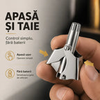 Aparat Manual pentru Tuns Părul din Nas (Inox Premium) – Cap Rotativ 360° la 24 de Lame, Fără Calup/Ciupire, Lavabil & Compact (Unisex) ✂️✨🚿