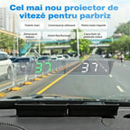 🚗 Ecran HUD pentru mașină｜Proiecție GPS HD｜Viteză în timp real și condus mai sigur