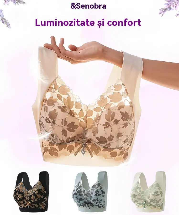 【3/6 buc】Sutien M-4XL de mărime mare cu dantelă, fără inel de oțel, spate frumos luxos, sutien sexy respirabil fără sudură【40~100kg】