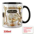 ☕【Design plin de personalitate】✂️ Cană de cafea din ceramică, stil luxos și unic