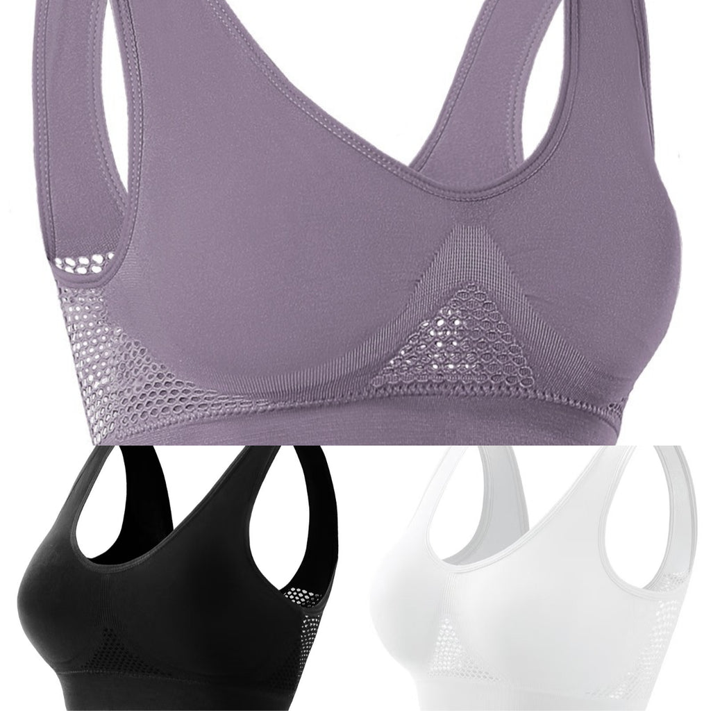【50% OFF]🥰【Pachet de 3】Sutien respirabil și răcoros pentru mărimi mari❤️【40-120KG】