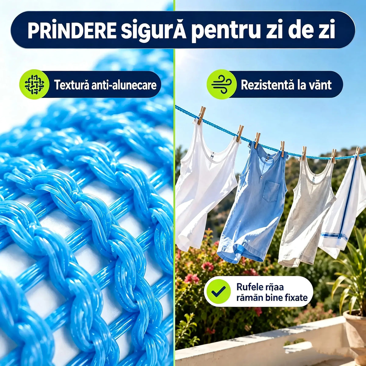💥【3 bucăți】🔗 Uscător de rufe antiderapant și rezistent la vânt 👕 Evită haosul provocat de vânt la uscarea rufelor 🌬️