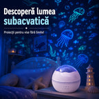 🌠✨ Proiector cu cer înstelat, lumină de veghe ⎜ Lampă LED rotativă 🎁