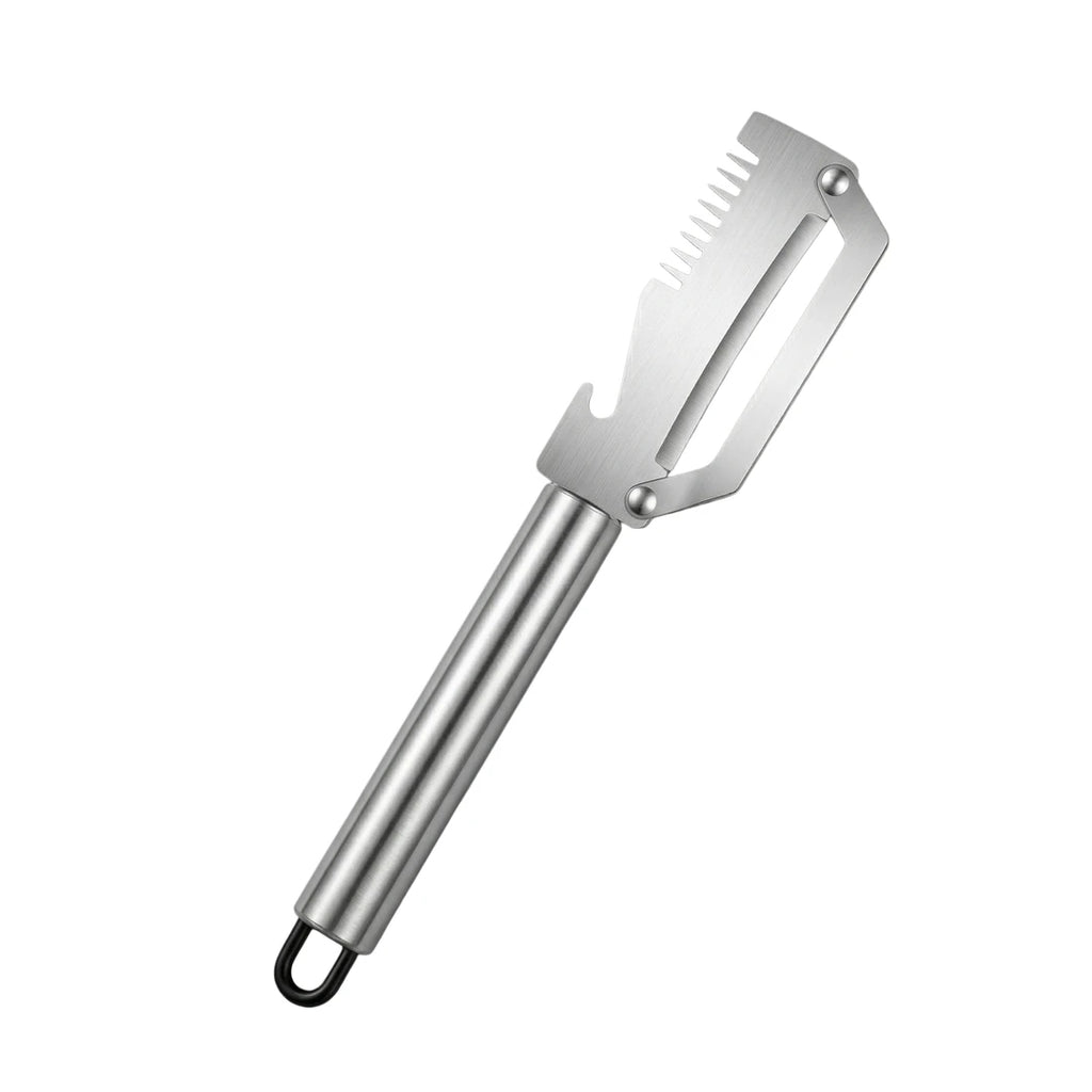 ✅【3 buc】🧅🔪 Pelador de cocina multifuncional 3 en 1: ¡Pela, corta y abre tapones de botellas! 🔥