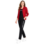 🌸 Eleganță și confort absolut! Trening elegant din 3 piese pentru doamne (Jachetă cu fermoar + Tricou + Pantaloni / Mărimi: M-6XL)! ✨