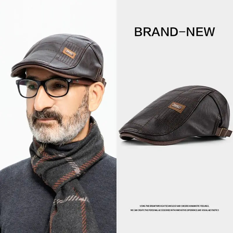 🔥【Reducere de 50%】Beretă vintage din piele de calitate premium