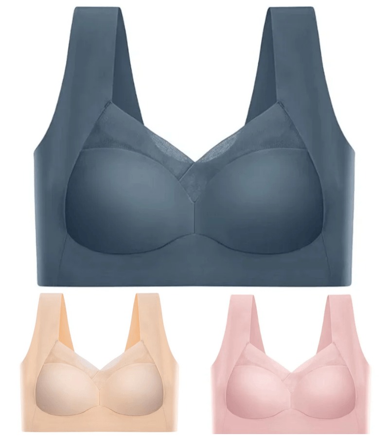 🎁💖【Cumpără 1 și primești 2 gratuit】【L–6XL】Sutien push-up fără cusături – calitate înaltă, sexy și la modă, previne căderea ✨🔥