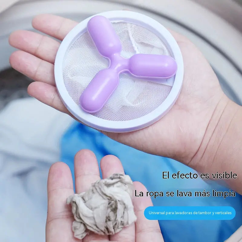 🌀6 bucăți✨ Filtru plutitor pentru mașina de spălat – Reține scame, fire de păr și păr de animale de companie la fiecare spălare 🧺
