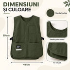 ✨ Şorţ Tip Vestă Impermeabil în Stil Japonez (5 Culori Disponibile) ☕ | 💅 Ideal pentru Saloane, Patiserii & Cafenele · Curele Reglabile · Rezistent la Pete