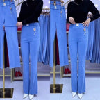 🏆👖【M-4XL】Blugi elastici de pentru femei talie înaltă