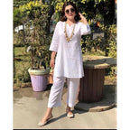 🌼🌼【40-100 kg】Costum de vară 2026, stil etnic, culoare solidă, temperament, pentru navetiști, la modă, nou