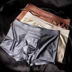 【S-3XL】Pachet de 6 bucăți【50% reducere】Boxeri antibacterieni pentru bărbați 10A, cu croială specială, respirabili, netede, fără cusături, din mătase de gheață, lenjerie intimă de lux din satin