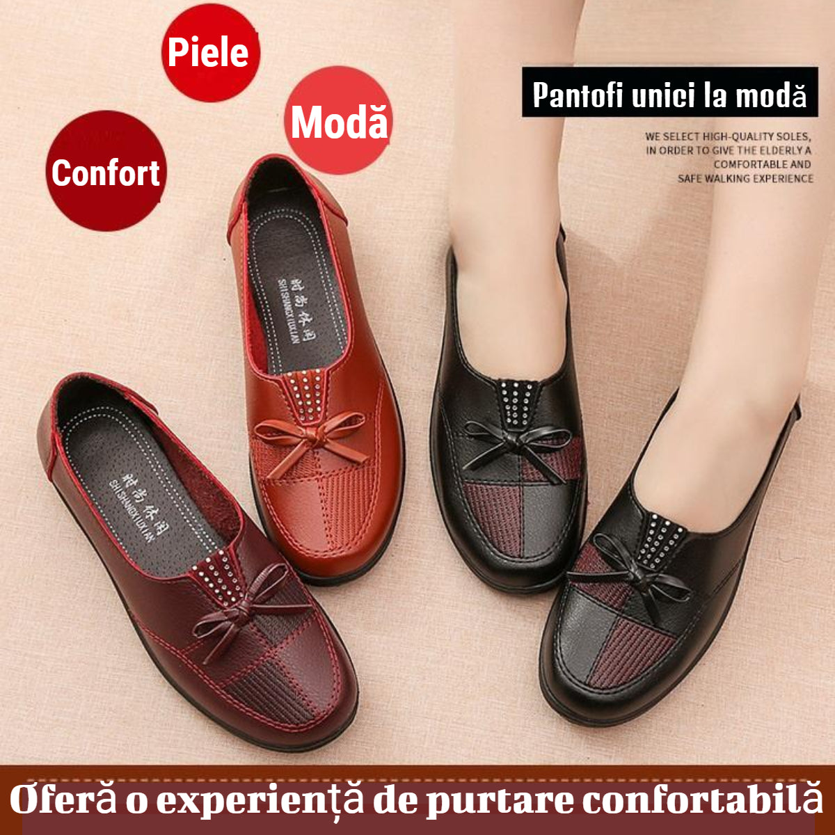 【Cumpărați 1, primiți 1 gratuit】【35-41】Noua modă din piele moale pantofi casual plat Single