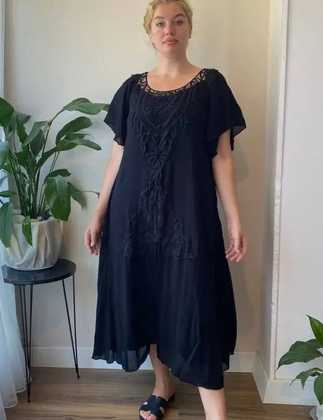 👗 Rochie pentru femei din dantelă, model nou 2026, mărime mare, croială lejeră