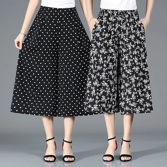 ❤️❤️【M-5XL】2026 Noi pantaloni largi imprimați cu talie înaltă
