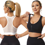 ✨【Set de 2 buc.】Sutien respirabil pentru mărimi mari, cu model ajurat și închidere frontală ❤️【47,5-112,5 kg】