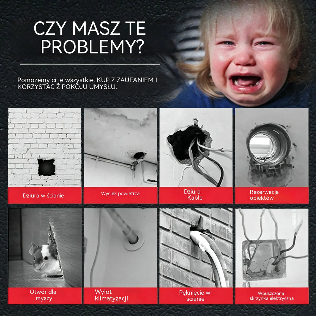 【10 bucăți la 129 lei】🔧 Chit de etanșare alb, rezistent la apă – repară găuri, pereți și conductele aparatelor de aer condiționat 💧🏠
