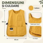 ✨ Şorţ Tip Vestă Impermeabil în Stil Japonez (5 Culori Disponibile) ☕ | 💅 Ideal pentru Saloane, Patiserii & Cafenele · Curele Reglabile · Rezistent la Pete