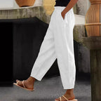 💕Reducere -48%💕【40-120kg】Pantaloni casual damă din bumbac și in ✅️Plată la livrare