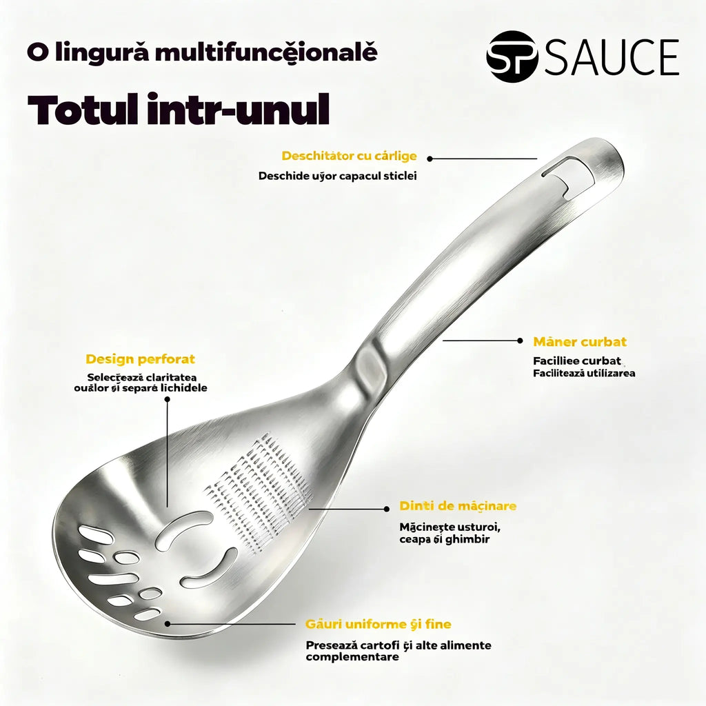 🔥50% reducere🔥🥄Lingură și strecurătoare multifuncțională din oțel inoxidabil 304