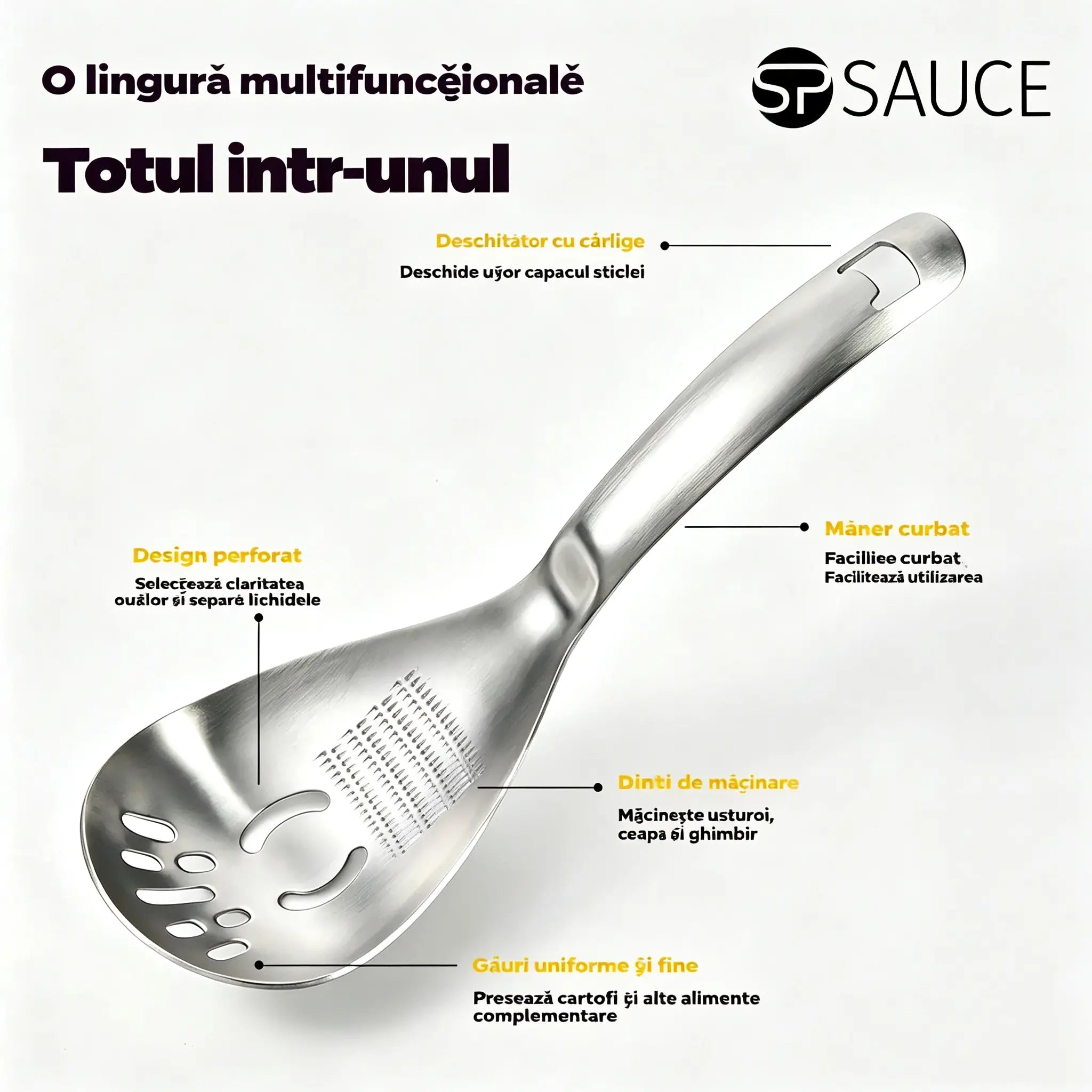 🔥50% reducere🔥🥄Lingură și strecurătoare multifuncțională din oțel inoxidabil 304